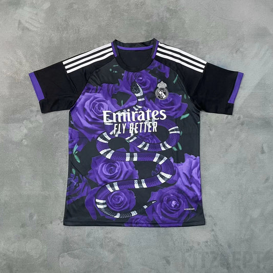 Serpent & Roses – Maillot concept Real Madrid (Violet Royal) 🐍🌹 Kitzcept